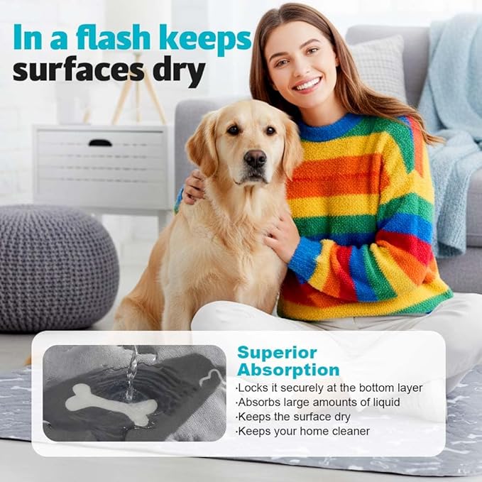 Puppy Pads for Dogs, 2026 New Washable Puppy Pads with Pheromones, Pee Pads for Dogs & Cats, Durable Leak-Proof & Anti-Slip Pet Training Pads for Home & Travel, Reusable (Brown, 31.5" x 35.4")