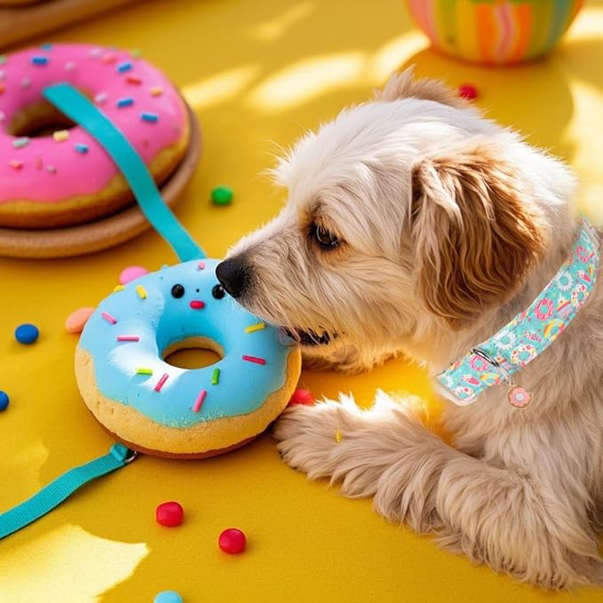 Adjustable Summer Dog Collar, Cute Mint Dessert Dog Collars for Giant Large Dogs, Lightweight Quick-Release Buckle Collar for Boy&Girl Dogs XL