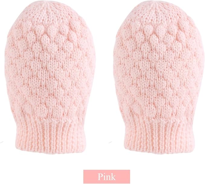 Baby Knit Mittens Toddler Boys Girls Gloves Winter Infant Newborn No Scratch Mitten 0-3 Years
