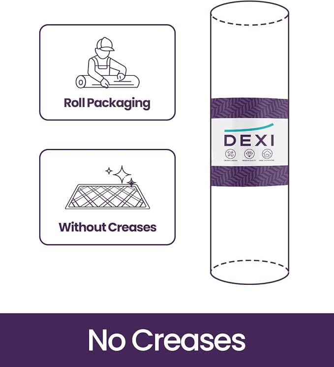 DEXI Ultra Thin Door Mat Indoor Entrance 48x72, Non Slip Rubber Backed Entryway