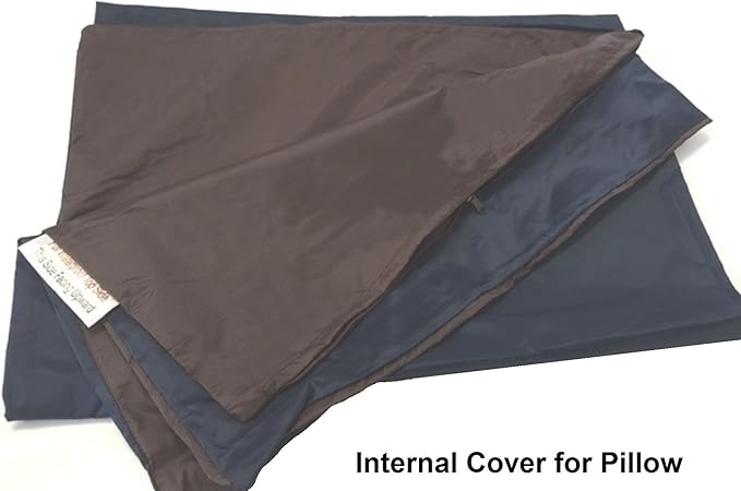 Dogbed4less Shredded Memory Foam Pillow Dog Bed with Waterproof Liner and Machine Washable Cover (After Dark Oxford, Large 48"X29")
