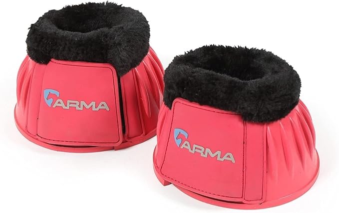 Shires ARMA Fleece Trim Bell Boot (Black, Pony)