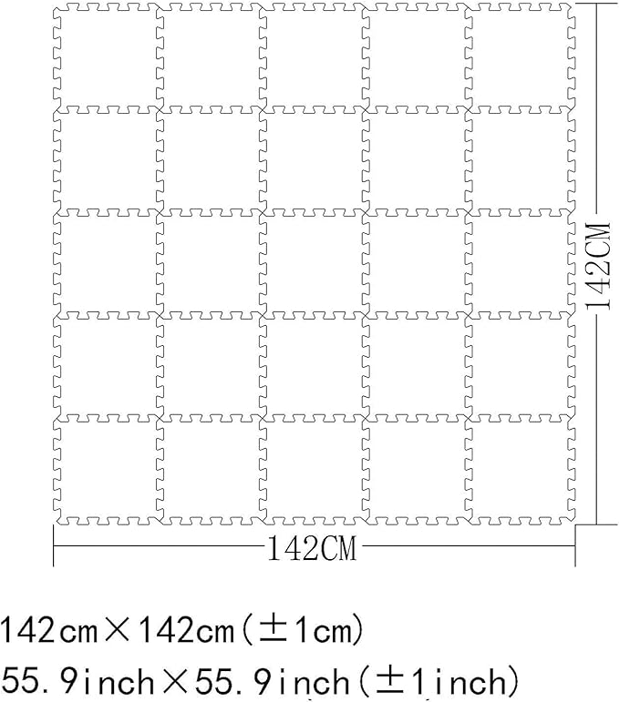 MQIAOHAM® 25 Pieces Puzzle Play Mats, Soft Baby Play Mat, Kids Interlocking Foam Floor Tiles, Toddlers Carpet Playmats G301025-101104