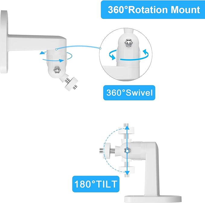 Adjustable Baby Monitor Wall Mount for Hellobaby HB65/HB6550/Pro/HB6560/HB6240/ HB65/ HB6351/ HB6339/ HB66/HB40/HB66 & ANMEATE SM935E, Perfect View & Easy Install
