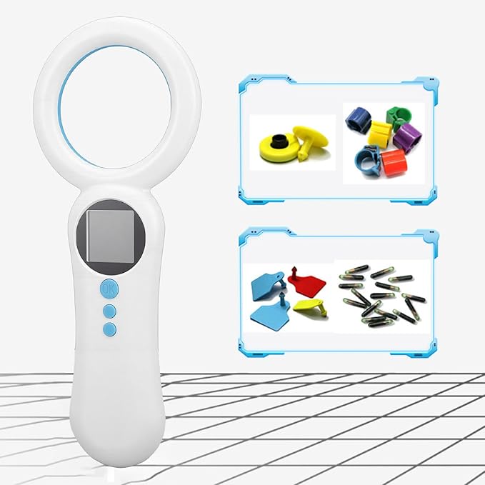 Pet Microchip Scanner, Reader for FDX B EMID Chips with 500 Data Storage and USB Upload, 134.2kHz 125kHz, for Animal Dog Cat Pig