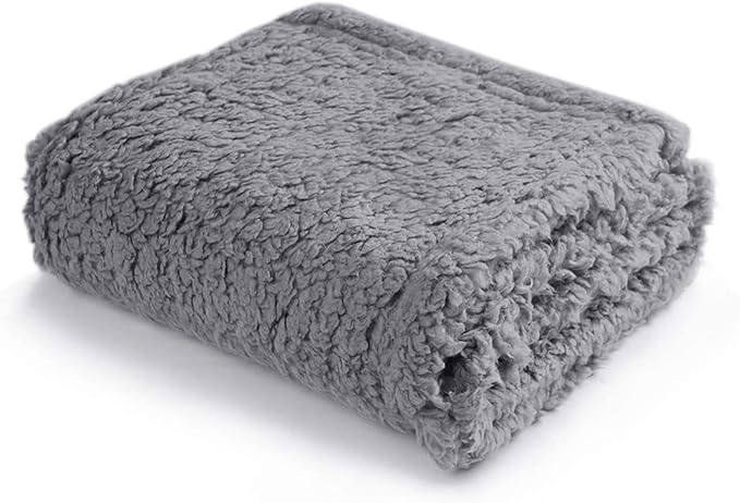 Pet Blankets for Couch Sofa Bed Dog Blankets Reversible Cat Blanket Soft Furniture Protector Cover for Small Medium Large Dogs Cats, Grey, 41 x 30 inches