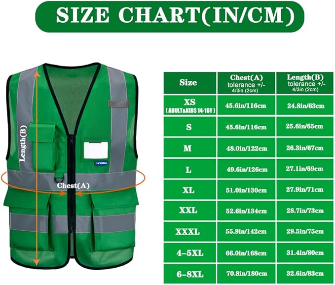 A-SAFETY high vis vest green