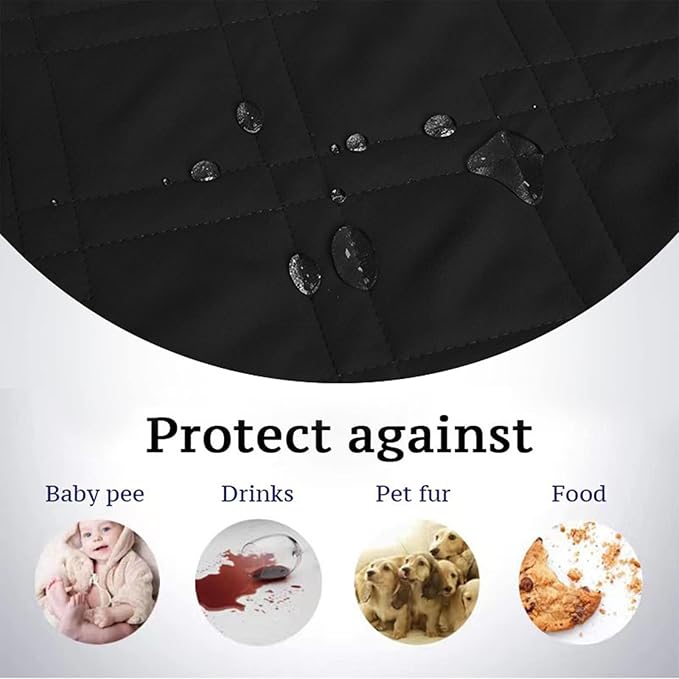 Waterproof Dog Bed Covers for Couch Protection, Water-Resistant Soft Dog Pet Blanket Anti-Slip Dog Blanket for Bed, for Furniture Bed Couch Sofa (Black,82x102inch)