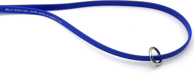 Jelly Pet Grooming Loop for Dogs | Groomers Helper | BioThane Material is Easy to Clean, Waterproof & Durable Noose Loop | Fits Most Pet Grooming Tubs/Tables/ 3/8” x 24” W/Ring Red | Made in The USA
