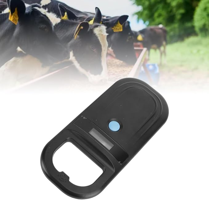 Sorandy Rechargeable EMID FDX B Portable Pet Microchip Scanner, Pet Chip Scanner, OLED Display with 134.2KHz, 128 Sets of Data, Ideal for Animal, Pigs, Dogs, Cats (Black)