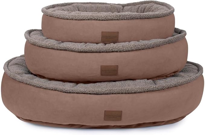 CAROLINA PET COMPANY Microfiber & Tipped Berber Comfy Cup Dog Bed - Blue, S