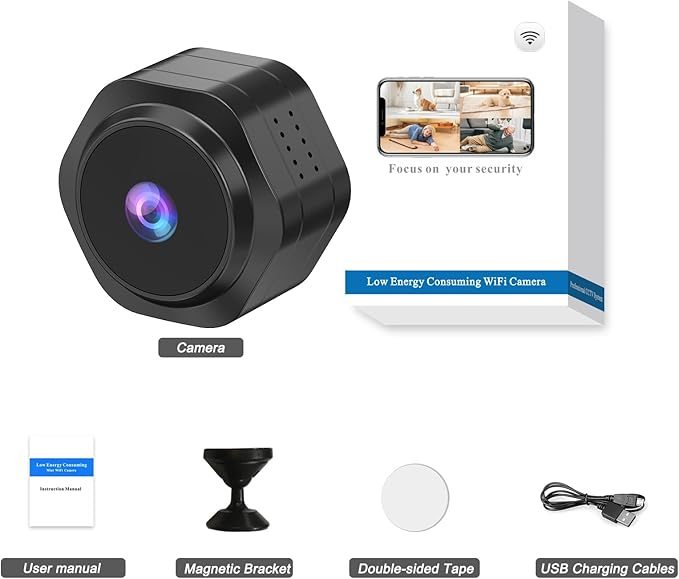 MiNi WiFi Spy Hidden Camera,Nanny Camera, 4K Ultra HD Wireless Security Cameras for Baby,Dog,Cat,Pets, AI Motion Detection Alerts, Auto Night Vision, Real Time Record Surveillance Cam for Home