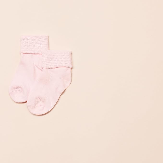 Amazon Essentials Baby Socks, Unisex, Turn Cuff, 6 Pairs