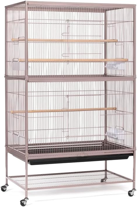 Maykoosh Contemporary Chic Iron Flight Cage with Elegant Ironwork, Spacious Interior, Durable Construction, and Ample Room for Birds to Fly, Play,