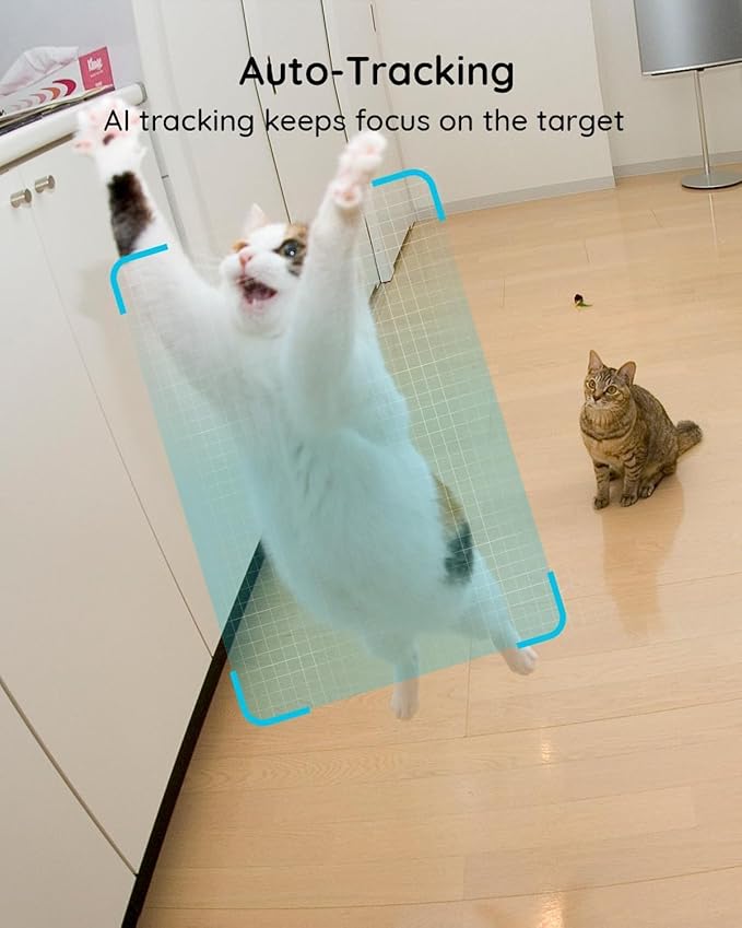 VIRTAVO XD1 Indoor Pet & Baby Camera, No Subscription Required, Dual-Lens 360° PTZ, Motion Tracking, 2-Way Audio, Night Vision, Cloud/SD Storage, Phone App, WiFi, 2-Pack,Power Adapter Included