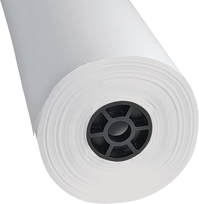 Colorations Dual Surface Paper Roll Classroom Supplies for Arts and Crafts White (36" x 1000') (Item # DSWH)