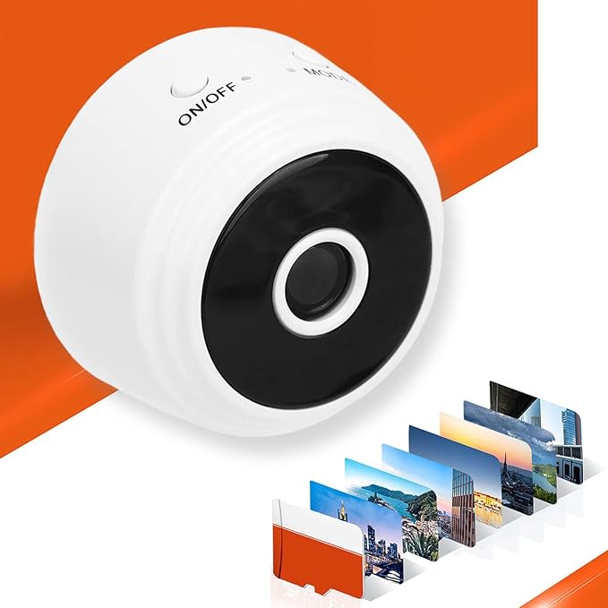 ciciglow A9 Camera Indoor, 1080P Magnetic Pet Dog Camera Baby Camera Mini Camera Security Camera (White)