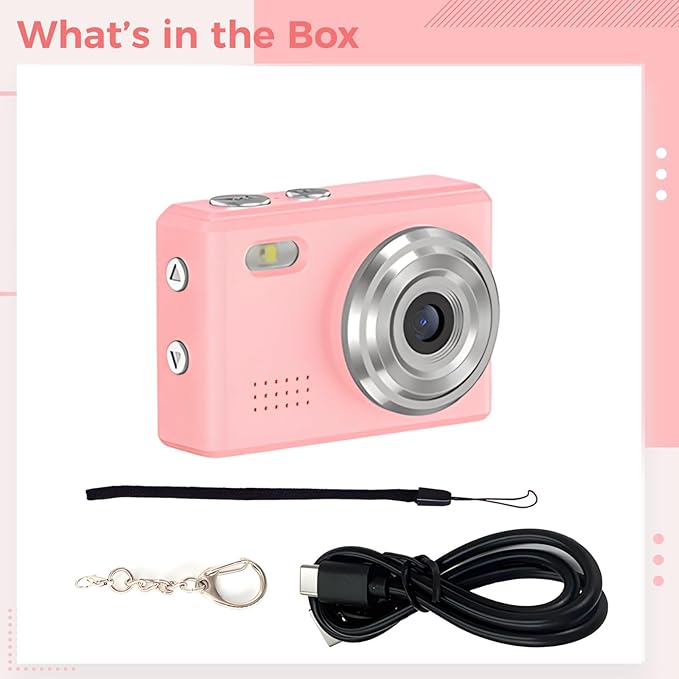 Digital Camera, for Cycling Hiking Pet Recording, 1.67 X 0.59 X 1.13 in, 200Mah Battery, Thumb Cam