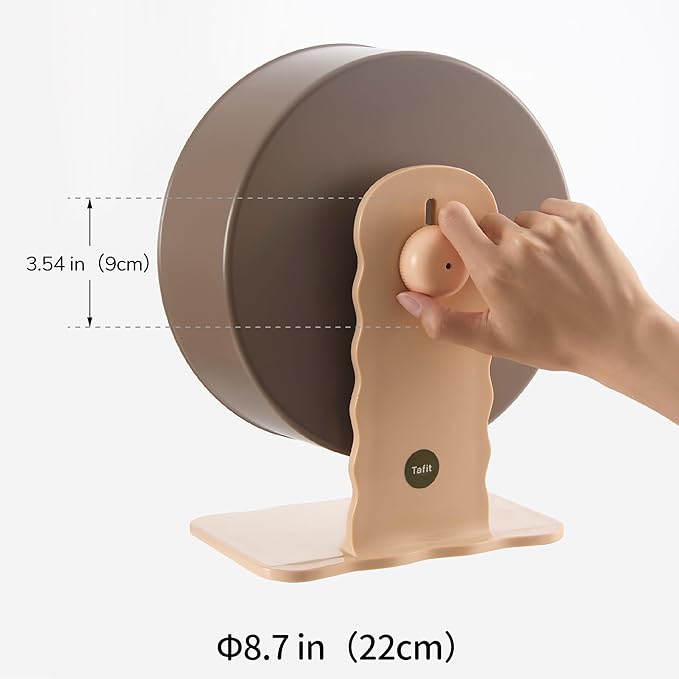 Silent Hamster Wheel 8.7 Inch Dual-Bearings Small Animals Quiet Running Exercise Wheels, Height Adjustable for Dwarf Hamsters, Gerbils, Mice, Hedgehog, or Other Small Pets,Passionfruit Yellow