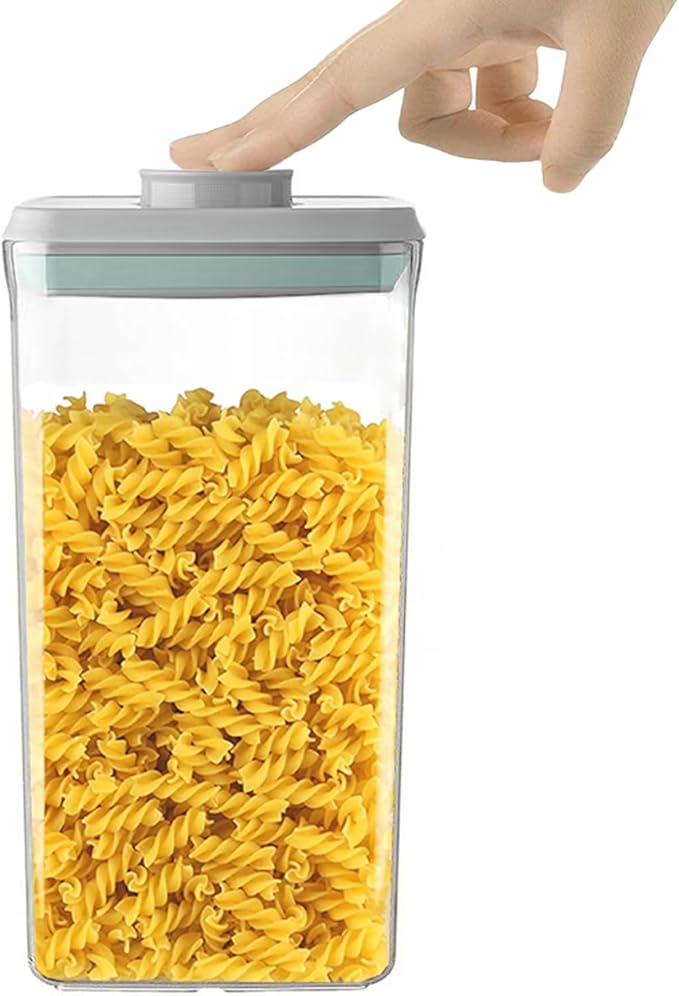 Airtight Food Storage Container - 2.1qt / 2050ml Rectangle Pop Containers With Lids, Bpa Free for Spaghetti Cereal Flour Rice Kitchen Organizer