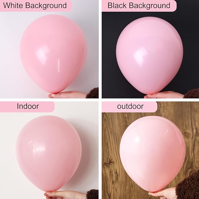RUBFAC Pink Balloons 129pcs Light Pastel Pink Balloon Different Sizes 18 12 10 5 Inch for Garland Arch Birthday Party Baby Shower Gender Reveal Wedding Anniversary Easter Decoration