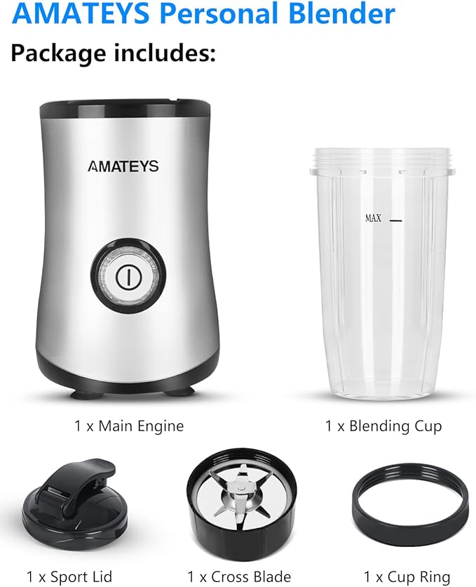 Personal Blender with Button,350W Professional Kitchen Blender for Smoothies and Shakes,Portable Smoothie Maker Mixer,Easy Cleaning&Operation,Suitable for Carrying or Storage