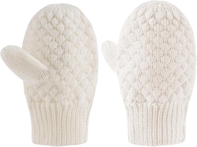 Baby Knit Mittens Toddler Boys Girls Gloves Winter Infant Newborn No Scratch Mitten 0-3 Years