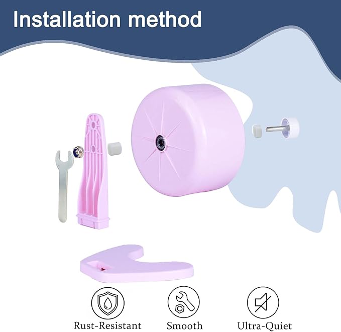 6.5" Super Silent Hamster Wheel with Stand & Water Bottle – Ultra Quiet Exercise Running Wheel for Gerbils, Syrian & Dwarf Hamsters, Chinchillas, Small Pets – Noiseless Spinning Design, Pink