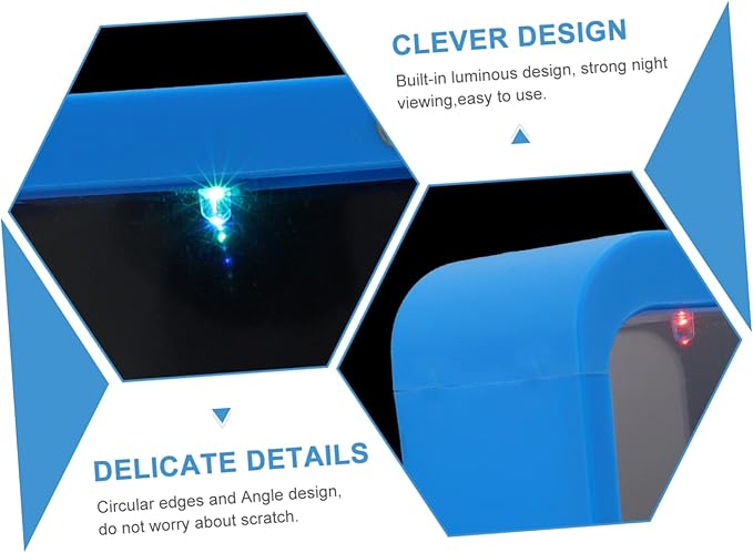 Transparent Mini Fish Tank with Led Light Creative Betta Fish Bowl for Desktop Decor Small Aquarium for Home Office Bedroom Easy to Clean and Detachable Betta Tank with 5 Color Changing Lights