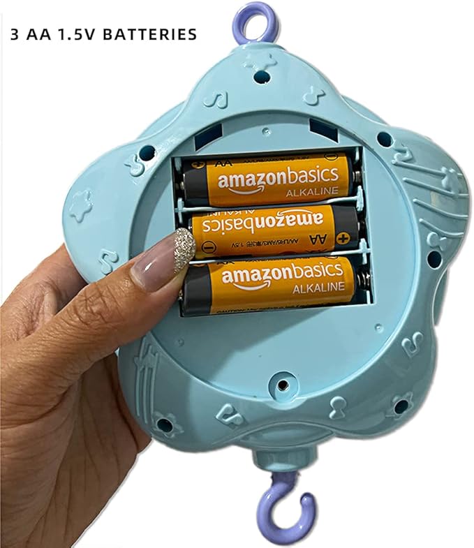 Baby Mobile for Crib with Musicial and Lights, Remote and Projection. Pack and Play Toys for Ages 0+ Months (Pink-Bee)