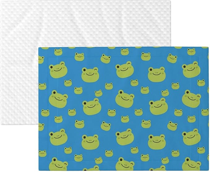 Pet Blanket for Couches and Beds, Colorful Pattern Adorable Frog Face Pattern, Reversible Double Sided Plush Design with Soft Bumpy Texture and Smooth Surface, Furniture Protector