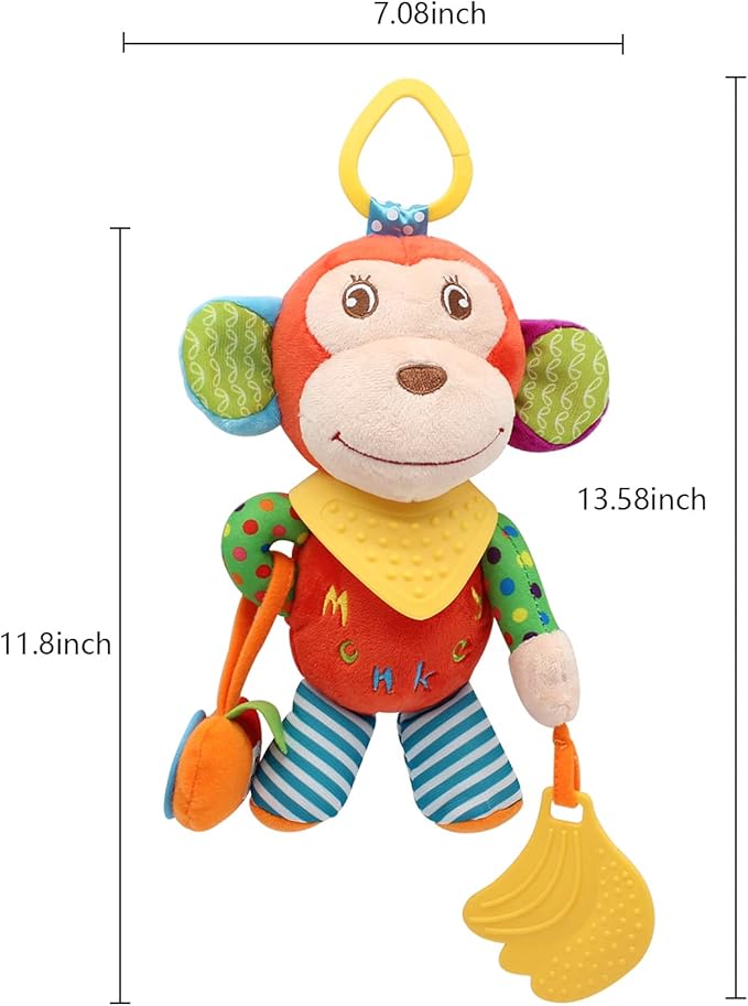 BLOOBLOOMAX Sock rattles for Babies 0-24 Months Baby Animal Foot Finder Educational Toys