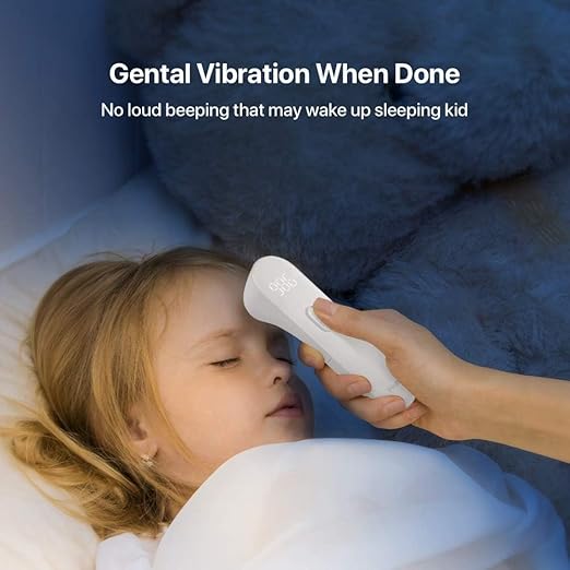 iHealth No-Touch Forehead Thermometer for Adults, Kids, Babies - 1s Fast Accurate, 3 Ultra-Sensitive Sensors, Quiet Vibration Feedback, Digital Large LED Digits, Easy to Use for Home & Nurses, PT3