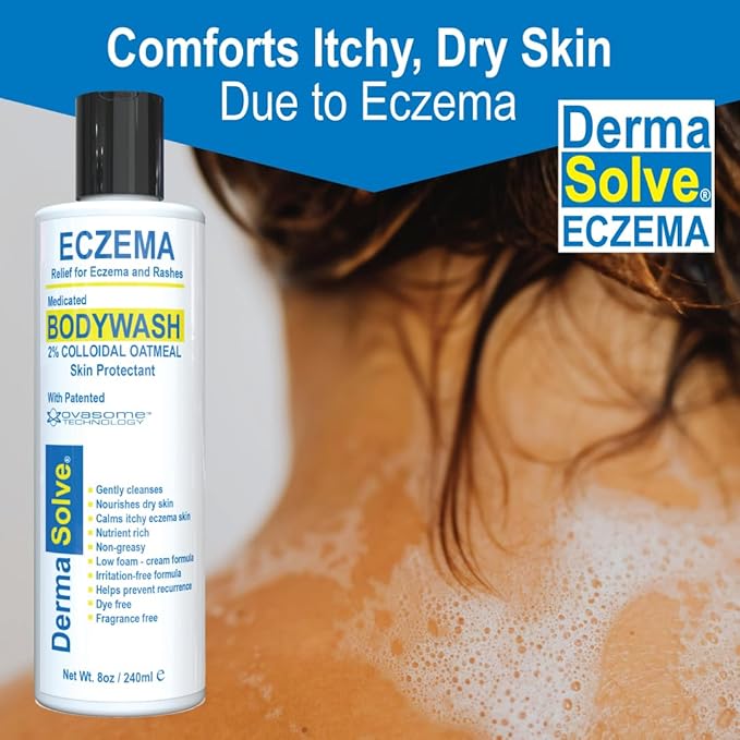 Dermasolve Eczema Relief Body Wash (2 Pack) | Protects, Moisturizes, and Repairs Skin - Kids, Babies & Adults - Steroid Free