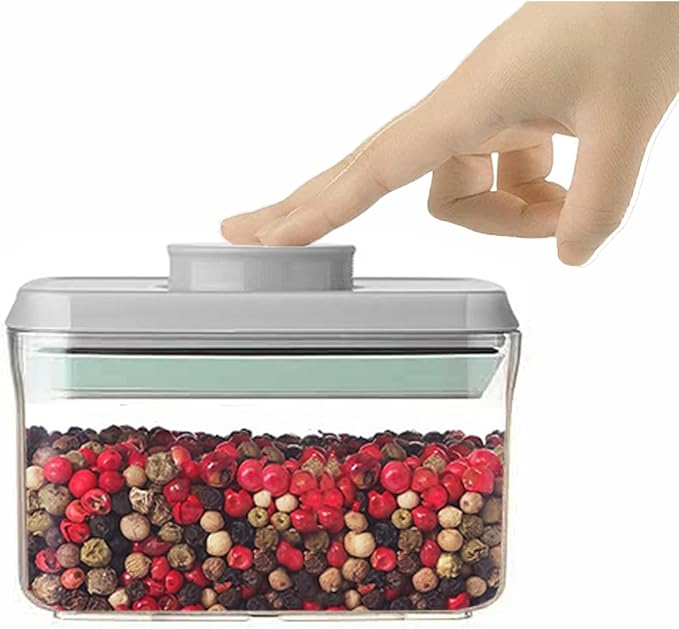 Airtight Food Storage Container - 0.52qt / 520ml Mini Rectangle Pop Containers With Lids, Bpa Free Stackable Container Snacks Candy Salt Herbs Spices