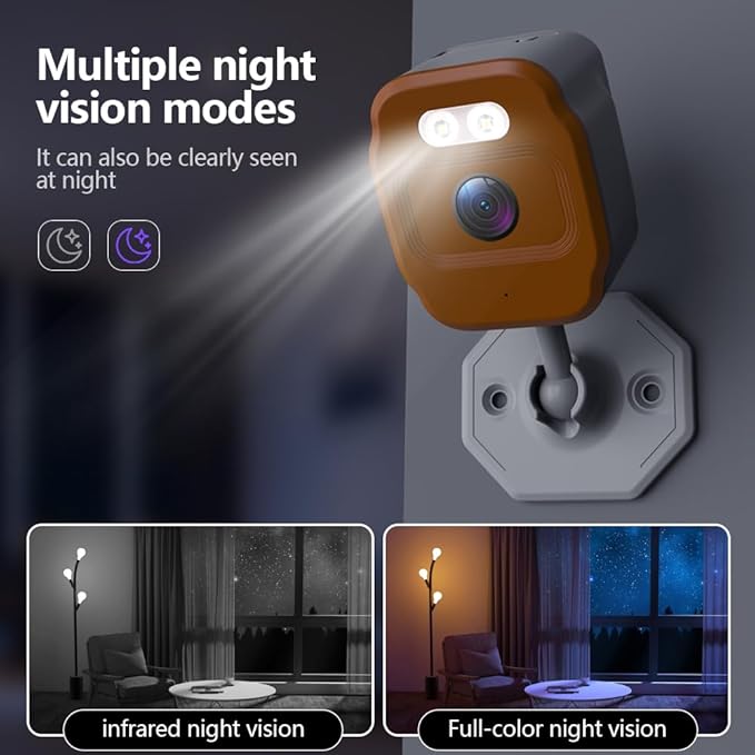 2Pcs 1080P WiFi Security Cameras, Baby Monitor Indoor Security Camera, Cat&Dog Camera with Motion Detection Indoor Camera, Full Color Night Vision,Two-Way Voice and Siren, Cloud Storage