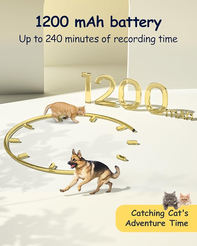 2K Pet Collar Camera with Phone 32GB SD Card 20MP Dog Collar Camera, PetCamera with Remote, Accessories Newly Upgraded Multifunctional ActionCamera