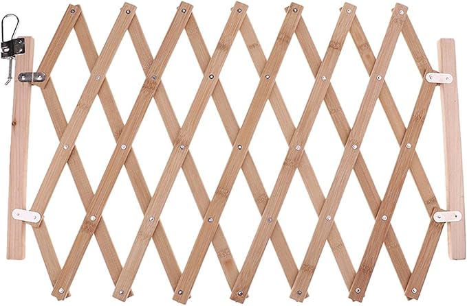 Wood Pet Expanding Swing Gate - Adjustable Dog Gate for Doorways, Hallways, Stairs - 16.14x39.37inch