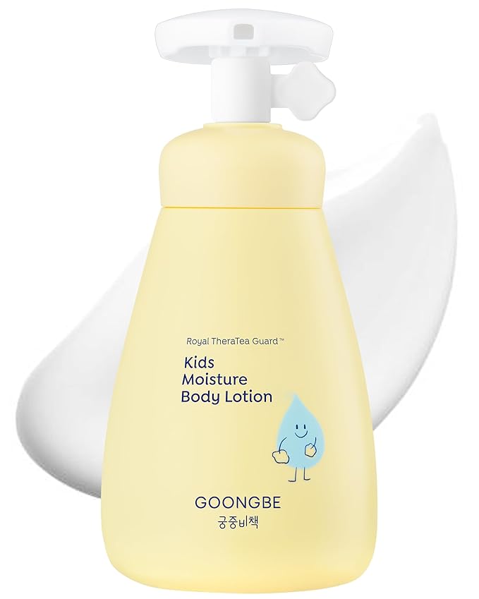 Kids' Moisture Body Lotion - Korean Kids Daily Body Moisturizer - Long Lasting 24hr Hydrating Cream Type Lotion with Cica and Squalane - Allergen Free Scent, 8.45 fl.oz.