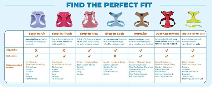 Best Pet Supplies Voyager Step-in Air Harness - All Weather Mesh, Reflective, No Pull Harness for Dogs, Cats - Secure with Hook & Loop Fastener, Buckle, Double D-Rings - Orange/Black Trim, M