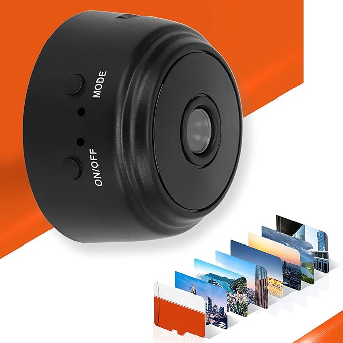 ciciglow A9 Camera Indoor, 1080P Magnetic Pet Dog Camera Baby Camera Mini Camera Security Camera (Black)