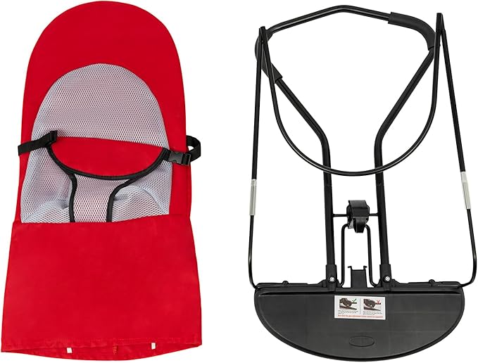 Pet Rocking Chair, Portable Foldable Pet Rocker Bed with 3-Level Height Adjustment, Pet Hammock for Small Dogs & Cats up to 33lbs, Breathable Mesh Hanging Bed with Safety Buckle (Red)