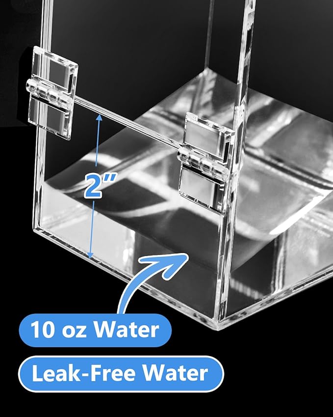Jumping Spider-Enclosure 3x3x6 Inch Mini Tarantula-Enclosure, Small Jumping Spider Accessories Terrarium, Acrylic Full Transparency Child Play Tortoise Enclosure, Bug Terrarium (Mini Magnetic)