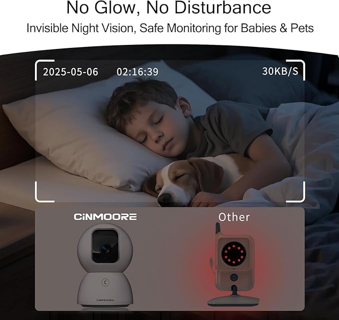 Upgraded 3K Security Camera Indoor, Free Time Lapse, AI Tracking & Face ID, PTZ 5G WiFi Dog/Pet/Baby Monitor Cameras for Home Security, Color Night Vision, Full Duplex 2-Way Talk