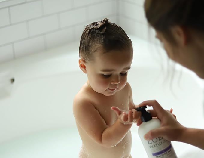 Zoey Naturals - Soothing Lavender Wash & Shampoo - Toddlers & Kids - With Tear-free, Paraben-Free, All Natural Ingredients for Sensitive Skin- 17 Oz