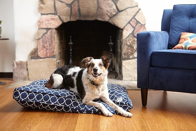 Molly Mutt Sheepy Wool-Filled Crate Pad, GOTS-Certified 100% Organic Cotton Canvas Cover with Soft 100% Natural Wool Insert, Ideal for Dog Bed or Kennel, Romeo & Juliet, 30" x 21" x 2.5"
