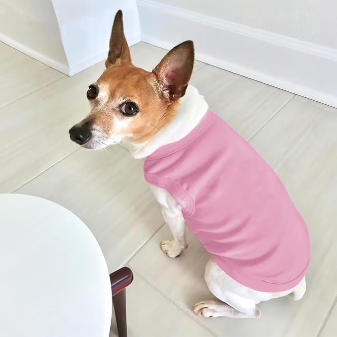 Personalized Dog Shirt Custom Pet T Shirts for Small Large Dogs Customized Puppy Clothes with Name Logo Picture Breathable Pets Sleeveless Vest Apparel Gifts, Light-Pink, 3XL