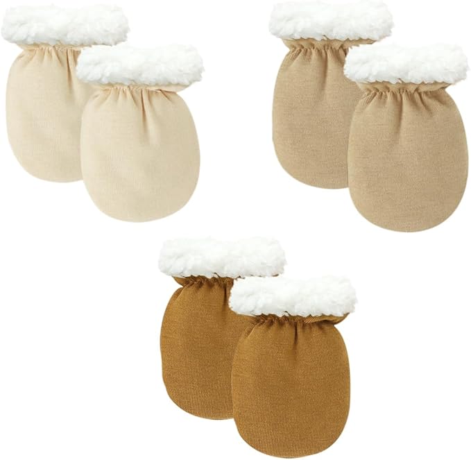 Cute Baby Mittens Newborn, No Scratch Baby Boy Mittens, Baby Girl Hat Gloves for Toddlers, Infant, Newborn