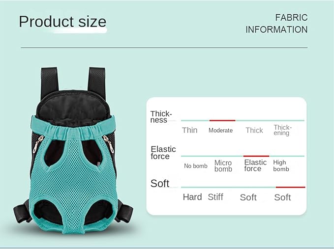 Portable Pet Carrier Backpack, Adjustable Pet Front Cat Dog Carrier Backpack Travel Bag for Small Medium Dogs Cats Puppies, Cat Backpack Carrier for Hiking Cycling (K, L)