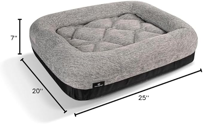 Bedgear Performance Dog Bed - Small - Durable Pet Bed with Washable Cover - Removable Pad for Travel